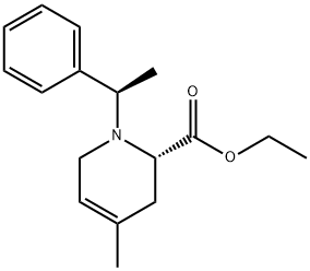 (2S)-1,2,3,6-Tetrahydro-4-Methyl-1-[(1R)-1-phenylethyl]-2-pyridinecarboxylic acid Ethyl Ester Structure