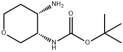 tert-butyl ((3S,4S)-4-aMinotetrahydro-2H-pyran-3-yl)carbaMate Struktur