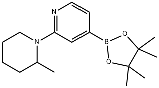 2-(2-Methylpiperidin-1-yl)-4-(4,4,5,5-tetraMethyl-1,3,2-dioxaborolan-2-yl)pyridine Struktur