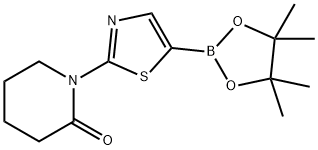 2-Piperidin-1-yl-thiazole-5-boronic acid pinacol ester, 1350755-62-2, 结构式