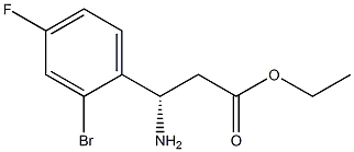 (S)-ethyl 3-aMino-3-(2-broMo-4-fluorophenyl)propanoate Struktur
