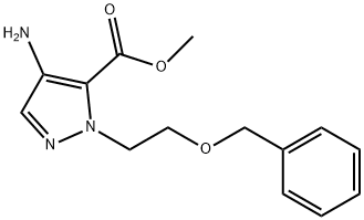 4-AMino-1-[2-(phenylMethoxy)ethyl]-1H-pyrazole-5-carboxylic Acid Methyl Ester 结构式