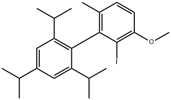 2-iodo-2',4',6'-triisopropyl-3-Methoxy-6-Methylbiphenyl Structure