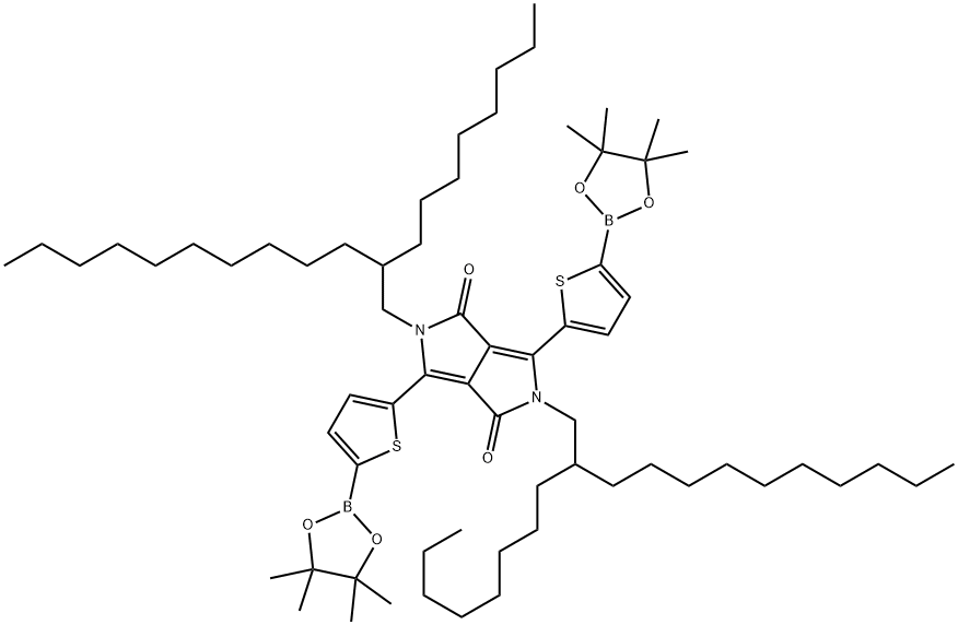 1351986-34-9 2,5-二(2-辛基十二烷基)-3,6-二(5-硼酸频哪醇酯噻吩基)-吡咯并吡咯二酮