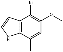 4-溴-5-甲氧基-7-甲基-1H-吲哚,1352393-65-7,结构式