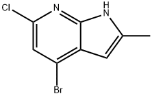 4-溴-6-氯-2-甲基-1H-吡咯并[2,3-B]吡啶, 1352394-55-8, 结构式