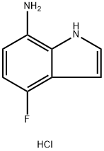 7-氨基-4-氟吲哚二盐酸盐 结构式