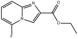 5-Fluoro-iMidazo[1,2-a]pyridine-2-carboxylic acid ethyl ester 化学構造式