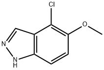 4-CHLORO-5-METHOXY-1H-INDAZOLE, 1352395-04-0, 结构式