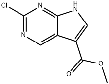 2-chloro-7H-Pyrrolo[2,3-d]pyriMidine-5-carboxylic acid Methyl ester,1352396-67-8,结构式