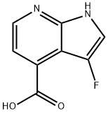 3-Fluoro-7-azaindole-4-carboxylic acid 化学構造式