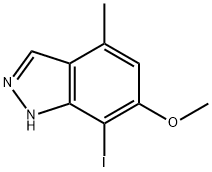 4-甲基-6-甲氧基-7-碘吲唑 结构式