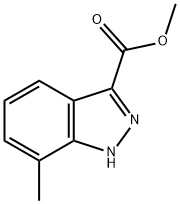 7-Methyl-3-(1H)indazole carboxylic acid Methyl ester Struktur