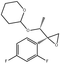 2-((R)-1-((R)-2-(2,4-difluorophenyl)oxiran-2-yl)ethoxy)tetrahydro-2H-pyran Structure