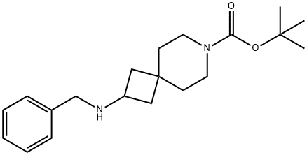 Tert-butyl 2-(benzylaMino)-7-azaspiro[3.5]nonane-7-carboxylate 化学構造式