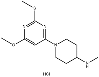 1-(6-Methoxy-2-(Methylthio)pyriMidin-4-yl)-N-Methylpiperidin-4-aMine hydrochloride 结构式