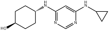 (1R,4R)-4-(6-CyclopropylaMino-pyriMidin-4-ylaMino)-cyclohexanol Struktur