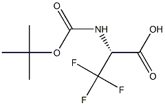 (R)-2-(TERT-BUTOXYCARBONYLAMINO)-3,3,3-TRIFLUOROPROPANOIC ACID 化学構造式