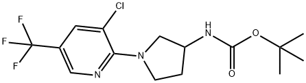 [1-(3-Chloro-5-trifluoroMethyl-pyridin-2-yl)-pyrrolidin-3-yl]-carbaMic acid tert-butyl ester Struktur