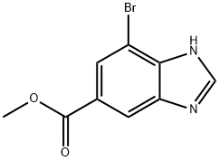 7-ブロモ-1H-ベンゾジアゾール-5-カルボン酸メチル 化学構造式