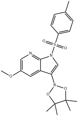 5-Methoxy-1-tosyl-7-azaindole-3-boronic acid pinacol ester,1355221-17-8,结构式
