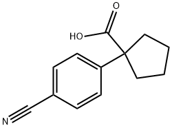 1-(4-氰基苯基)环戊酸 结构式