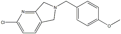 2-chloro-6-(4-Methoxybenzyl)-6,7-dihydro-5H-pyrrolo[3,4-b]pyridine Struktur