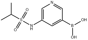 (5-((1-甲基乙基)磺胺基)吡啶-3-基)硼酸, 1356087-38-1, 结构式