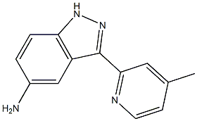 3-(4-甲基吡啶-2-基)-1H-吲唑-5-胺, 1356088-04-4, 结构式