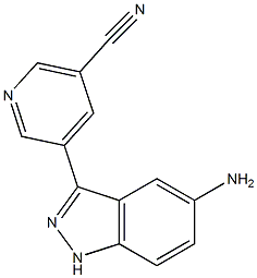 5-(5-氨基-1H-吲唑-3-基)氰吡啶 结构式