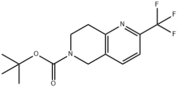 2-(三氟甲基)-7,8-二氢-1,6-萘啶-6(5H)-羧酸叔丁酯 结构式
