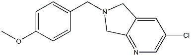 3-chloro-6-(4-Methoxybenzyl)-6,7-dihydro-5H-pyrrolo[3,4-b]pyridine Struktur