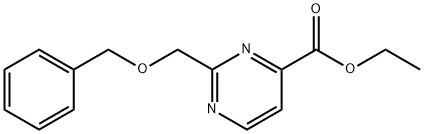 2-((苄氧基)甲基)嘧啶-4-甲酸乙酯, 1356111-33-5, 结构式