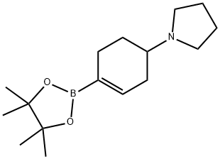 1-(4-(4,4,5,5-tetraMethyl-1,3,2-dioxaborolan-2-yl)cyclohex-3-en-1-yl)pyrrolidine Structure