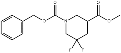 1-benzyl 3-Methyl 5,5-difluoropiperidine-1,3-dicarboxylate Structure