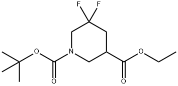 1-tert-butyl 3-ethyl 5,5-difluoropiperidine-1,3-dicarboxylate,1356339-26-8,结构式