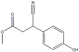 3-氰基-3-(4-羟基苯基)丙酸甲酯,1356600-20-8,结构式