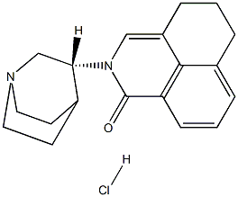 2-(3R)-1-Azabicyclo[2.2.2]oct-3-yl-2,4,5,6-tetrahydro-1H-benz[de]isoquinolin-1-one Hydrochloride Structure