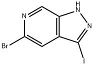 5-溴-3-碘-1H-吡唑并[3,4-C]吡啶, 1357947-08-0, 结构式