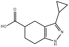 3-CYCLOPROPYL-4,5,6,7-TETRAHYDRO-1H-INDAZOLE-5-CARBOXYLIC ACID 结构式