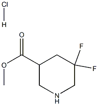 Methyl 5,5-difluoro-3-piperidinecarboxylate hydrochloride Struktur