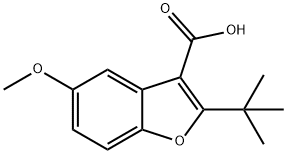 2-tert-butyl-5-methoxybenzofuran-3-carboxylic acid Struktur