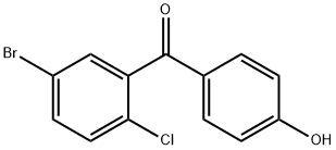 (5-broMo-2-chlorophenyl)(4-hydroxyphenyl)Methanone Struktur