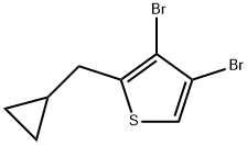 3,4-二溴-2-(环丙基甲基)噻吩 结构式