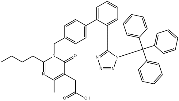 2-(2-butyl-4-Methyl-6-oxo-1-((2'-(1-trityl-1H-tetrazol-5-yl)-[1,1'-biphenyl]-4-yl)Methyl)-1,6-dihydropyriMidin-5-yl)acetic acid