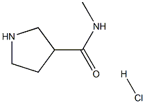 N-甲基-3-吡咯烷甲酰胺盐酸盐, 1361115-18-5, 结构式