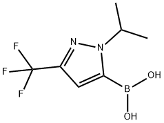 1-イソプロピル-3-(トリフルオロメチル)ピラゾール-5-ボロン酸 化学構造式