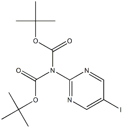 N,N'-DiBoc-2-aMino-5-iodo-pyriMidine 化学構造式