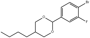 2-(4-BroMo-3-fluorophenyl)-5-butyl-1,3-dioxane Struktur