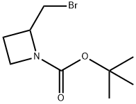 2-(溴甲基)氮杂环丁烷-1-羧酸叔丁酯,1363380-84-0,结构式
